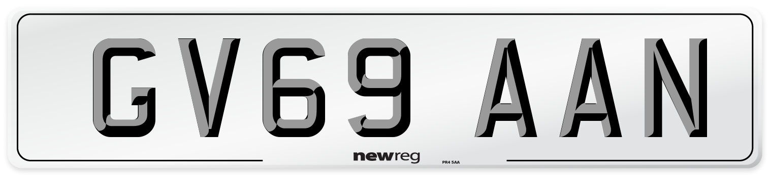 GV69 AAN Number Plate from New Reg